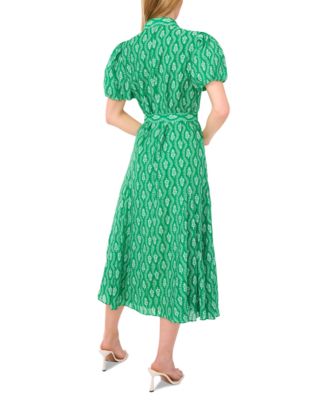 Женское платье-рубашка миди с цветочным узором на талии от CeCe 