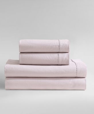 Washed Cotton Percale 4-Pc. Sheet Set, Queen