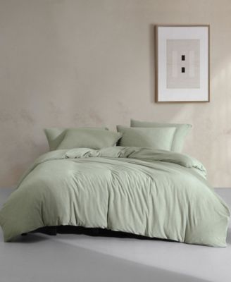 Calvin Klein Modern Cotton Melange Tencel Jersey 3 Piece Duvet Cover Set, King - Lichen Green, King