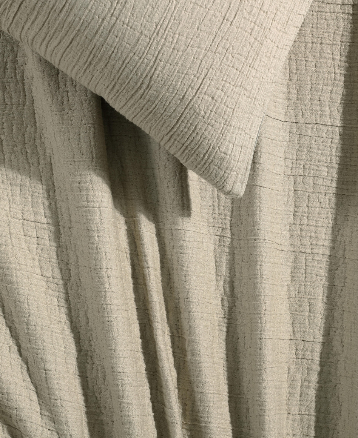 Calvin Klein Washed Percale Cotton Solid 3 Piece Duvet Cover Set