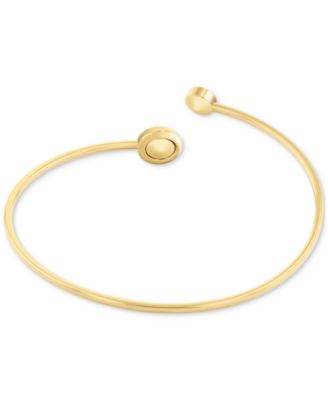 Браслет-манжета с витым ободком из нержавеющей стали Calvin Klein и кубическим цирконием