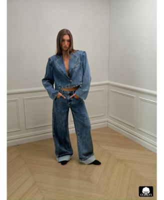 Women's Cropped Blazer Jacket