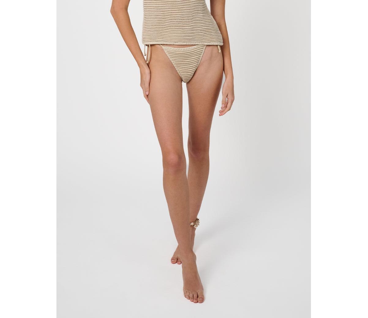 WeWoreWhat Women's Tie Bottom - Teakwoood