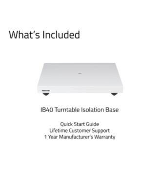 IB40 – Piano black anti-vibration turntable base, wood platform, height-adjustable feet, bubble level, universal fit – sound clarity boost.