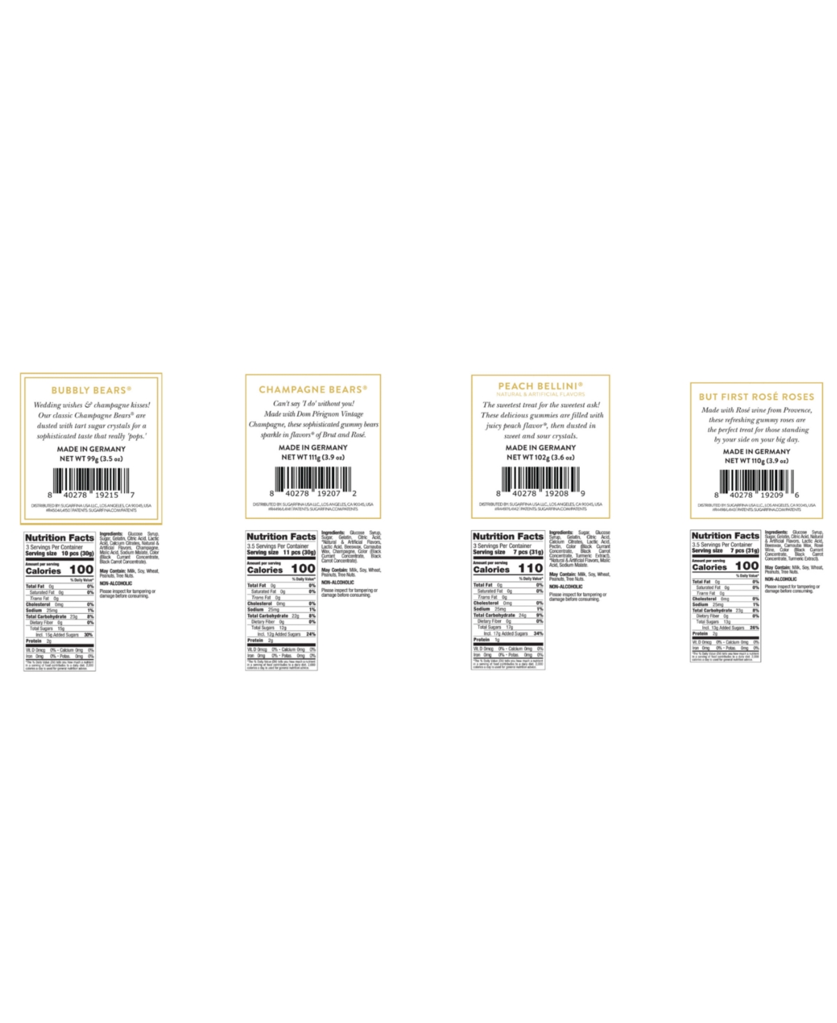 Sugarfina Will you Be My Bridesmaid Bundle, 4 Pieces