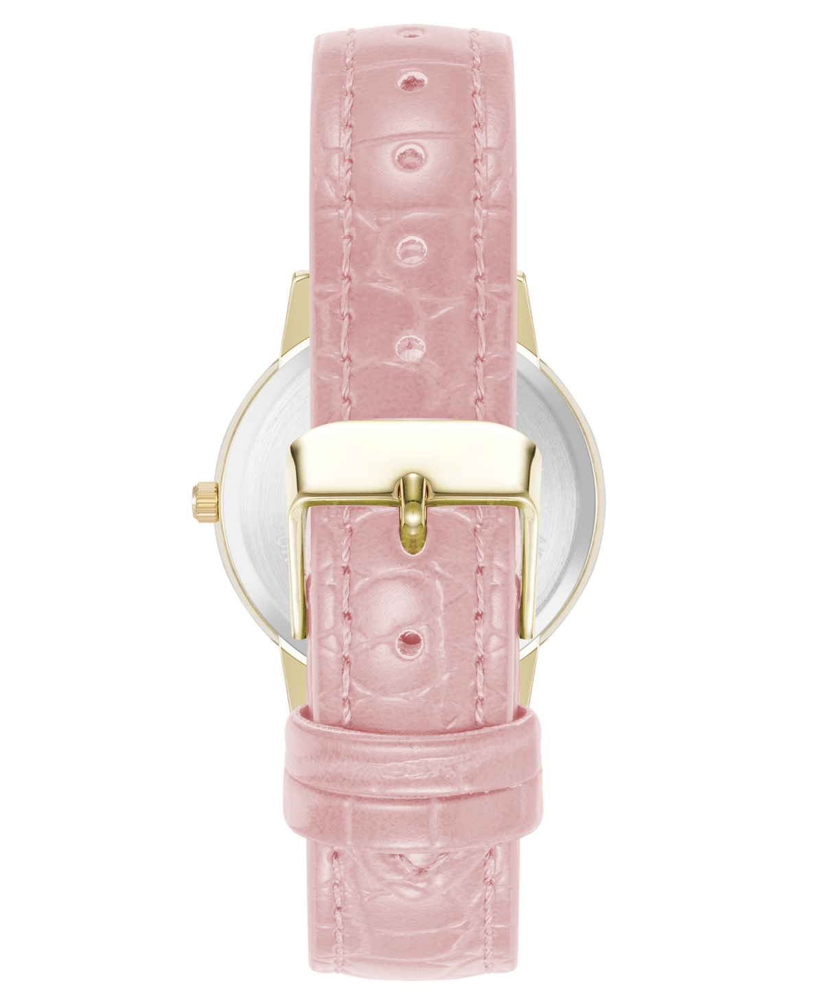 Anne Klein Women's Quartz Casual Pink Polyurethane Leather And Gold-tone Metal Alloy Boyfriend Watch, 34mm In Pink,gold-tone