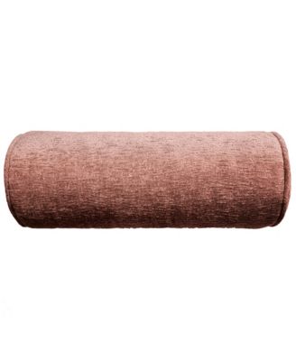 Delmonico Chenille Lumbar Neck Roll Decorative Pillow, 7"x18"