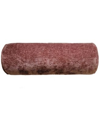 Delmonico Chenille Lumbar Neck Roll Decorative Pillow, 8" x 24"