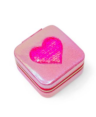 Zomi Gems Girls Sparking Sequin Heart Jewelry Box - Hot pink 25$