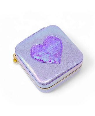 Zomi Gems Girls Sparking Sequin Heart Jewelry Box - Purple 25$