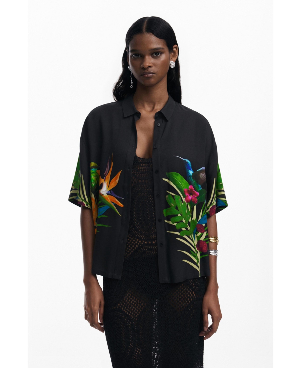 Women's Hawaiian shirt - Black