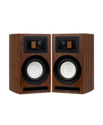 Ri71 Reference Stereo Powered Bookshelf Speakers with High Performance AMT Tweeters, 5" Drivers, 120W Amplifier for Music, Turntable, TV, PC - HDMI, Bluetooth, RCA & Subwoofer Out