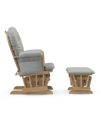 Hoop Glider and Ottoman - Natural with Light Gray