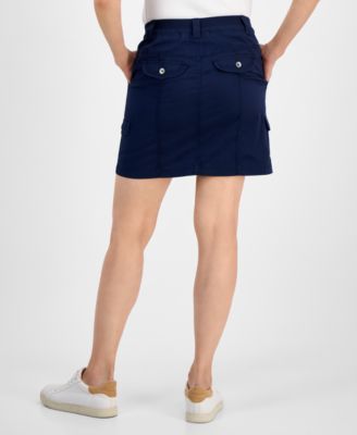 Petite Zig Zag Mid-Rise Mini Skirt, Exclusively at Macy's