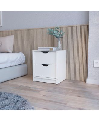 Smart Nightstand with 2 Drawers and Tech Integration