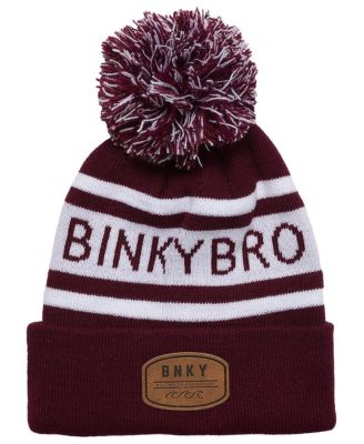 BinkyBro Boys Sundance Pom - Raven Beanie - Maroon 24$