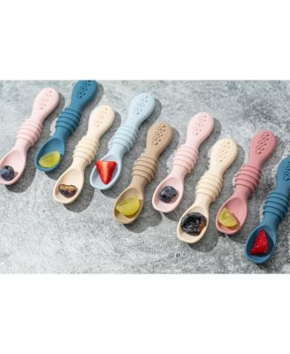 Toddler Spoons Self Feeding Spoons - 6+ Months Spoons First Stage Led Weaning BPA Free Teething Spoons