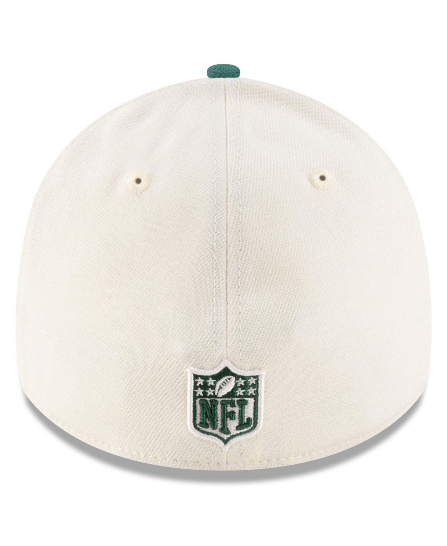 Мужская кепка New Era Cream/Green New York Jets 2025 NFL Draft 39THIRTY Flex Hat — фото 3