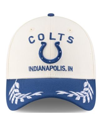 Men's Cream/Royal Indianapolis Colts 2025 NFL Draft 39THIRTY Flex Hat
