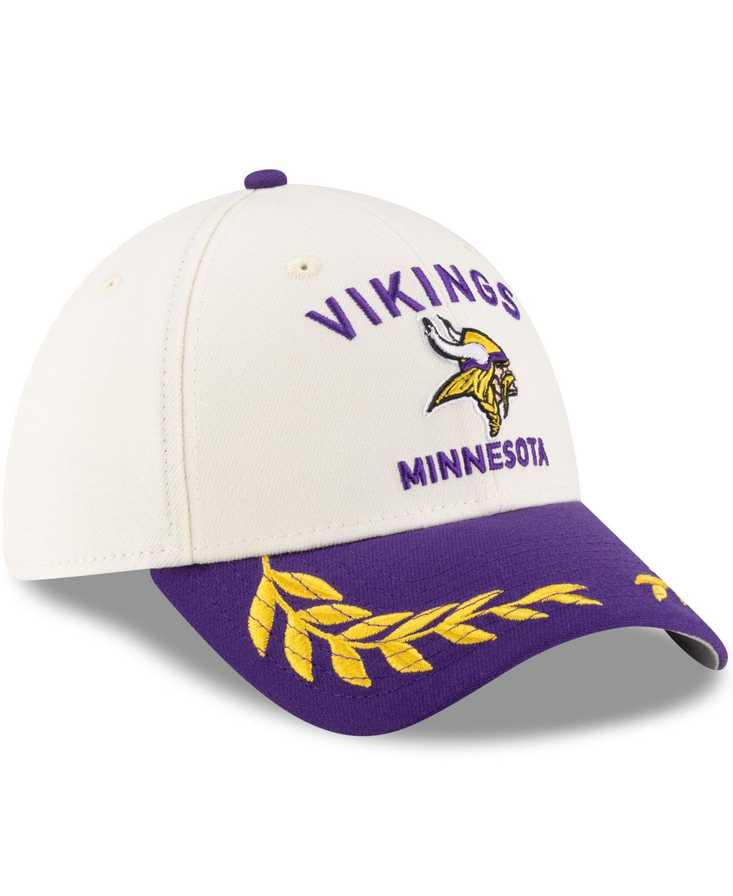 Мужская кепка New Era Cream/Purple Minnesota Vikings 2025 NFL Draft 39THIRTY Flex Hat — фото 5