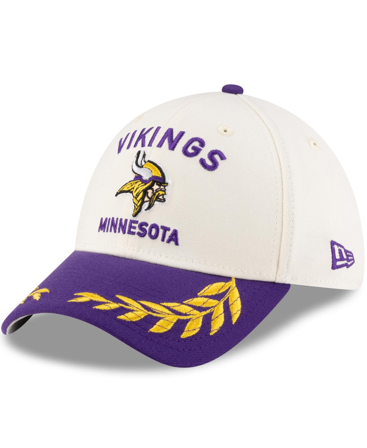 New Era Men's Cream/Purple Minnesota Vikings 2025 Nfl Draft 39THIRTY Flex Hat - Cream, Purple
