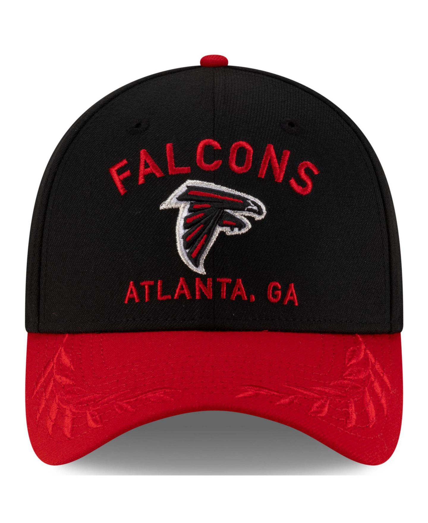 Мужская кепка New Era Black/Red Atlanta Falcons 2025 NFL Draft 39THIRTY Flex Hat — фото 4