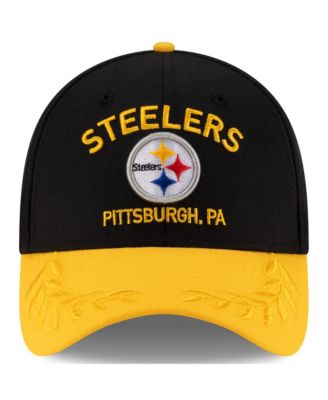 Men's Black/Yellow Pittsburgh Steelers 2025 NFL Draft 39THIRTY Flex Hat