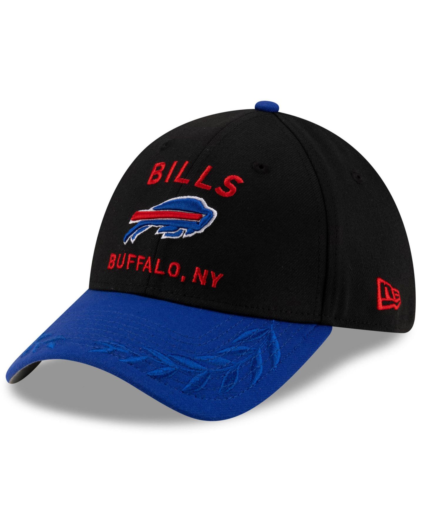 Мужская кепка New Era Black/Royal Buffalo Bills 2025 NFL Draft 39THIRTY Flex Hat — фото 1
