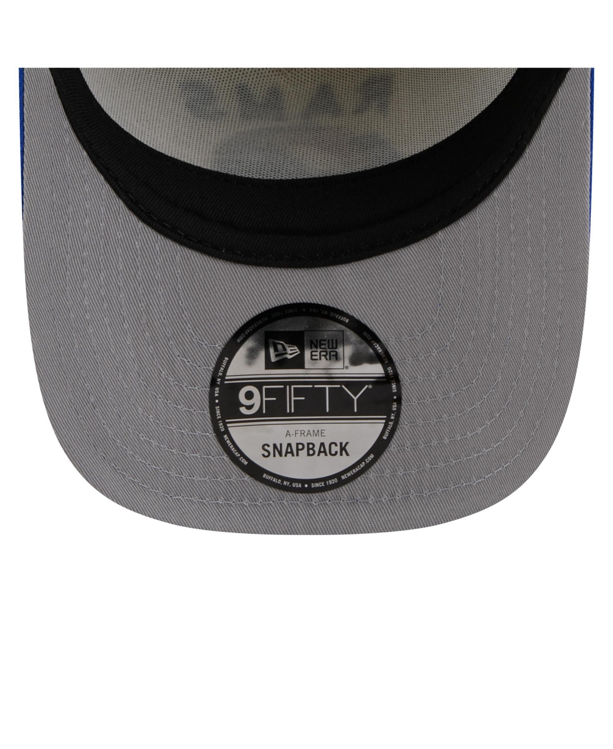 NEW ERA MEN'S CREAM/ROYAL LOS ANGELES RAMS 2025 NFL DRAFT A-FRAME 9FIFTY SNAPBACK HAT 