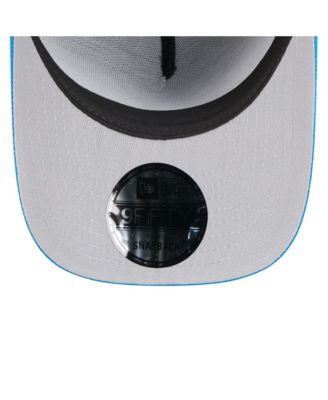 Men's Black/Blue Detroit Lions 2025 NFL Draft A-Frame 9FIFTY Snapback Hat