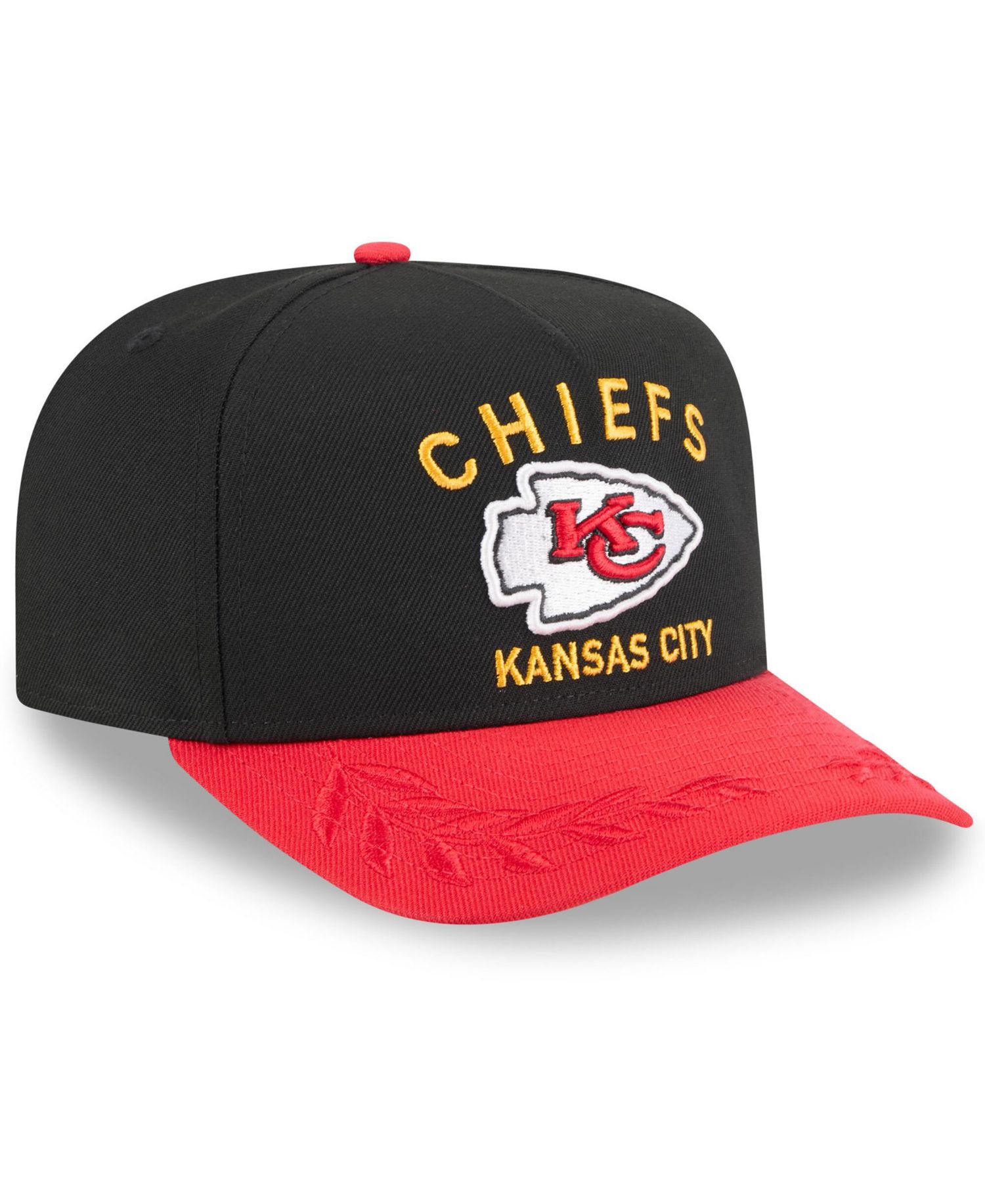 Men's Black/Red Kansas City Chiefs 2025 NFL Draft A-Frame 9FIFTY Snapback Hat