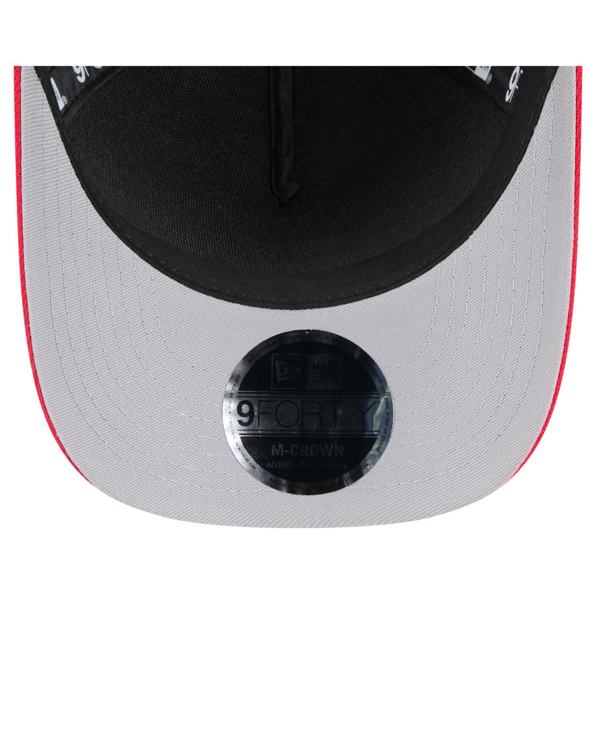 NEW ERA MEN'S BLACK/RED HOUSTON TEXANS 2025 NFL DRAFT 9FORTY A-FRAME M-CROWN ADJUSTABLE HAT 