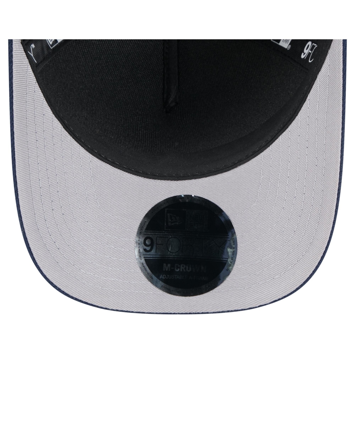 New Era Men's Black/ College Navy Seattle Seahawks 2025 Nfl Draft 9FORTY A-Frame M-Crown Adjustable Hat