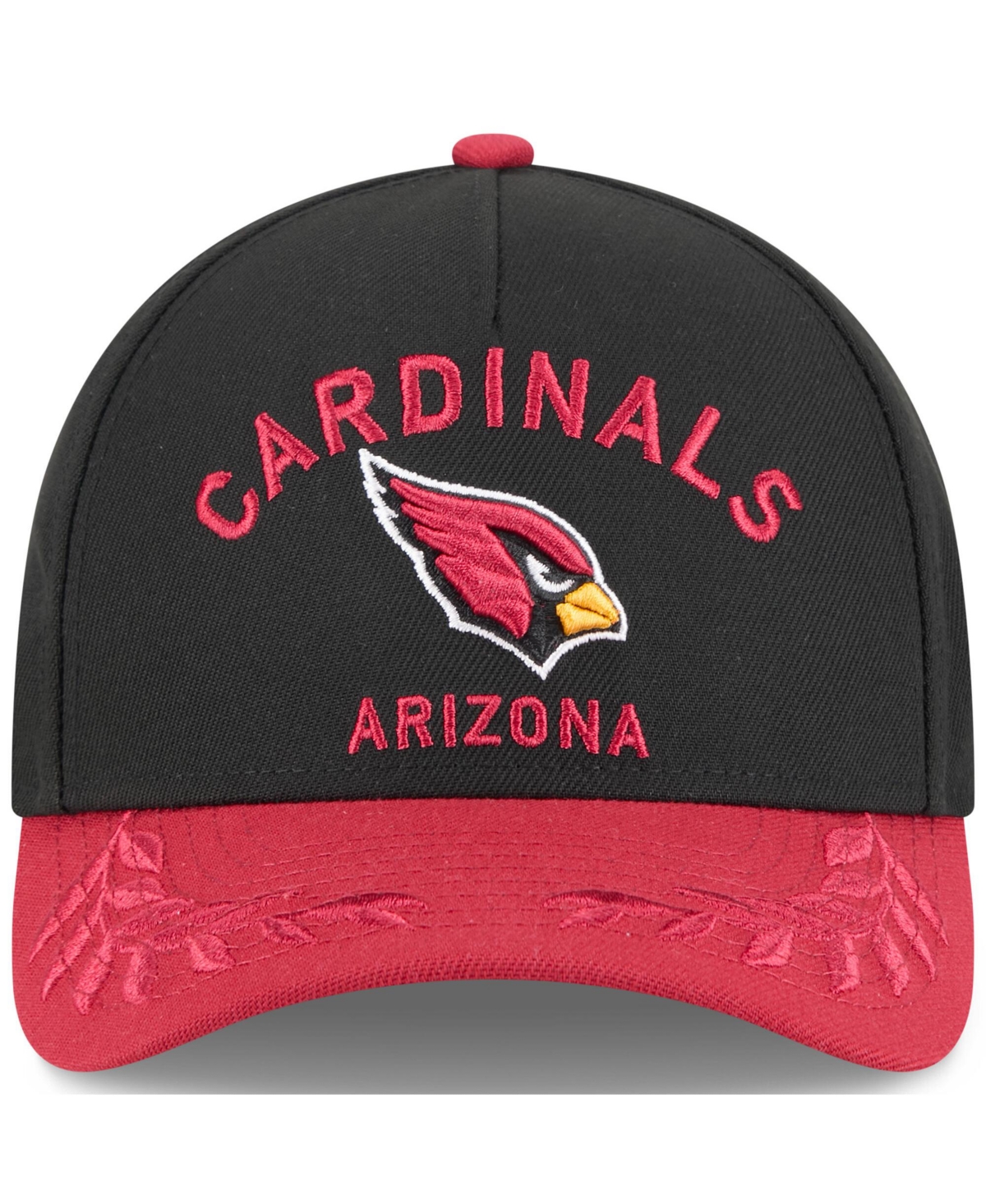 New Era Men's Black/cardinal Arizona Cardinals 2025 Nfl Draft 39thirty Flex Hat In Black,cardinal