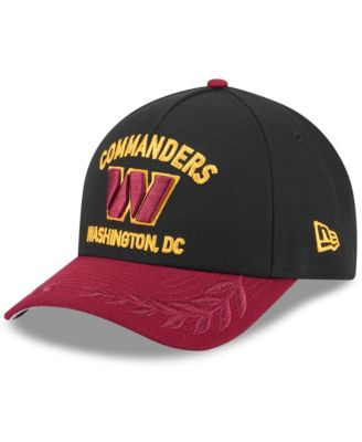 New Era - Men's Black/Burgundy Washington Commanders 2025 NFL Draft 9FORTY A-Frame M-Crown Adjustable Hat