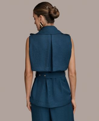 Женский жилет с поясом и облегающие брюки от Donna Karan New York