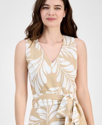 Women's Printed Open-Back Midi Dress