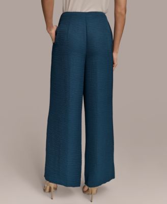 Женские текстурированные брюки с широкими штанинами от Donna Karan New York