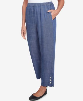 Women's Summer Solstice Relaxed Button Detail Ankle Pants