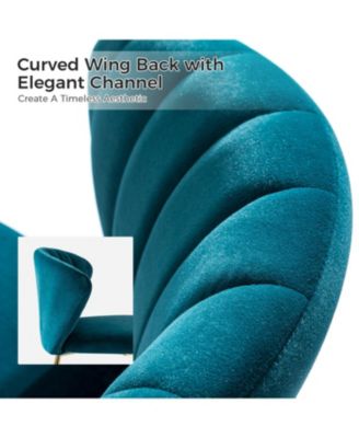 Set of 2  Polyester Velvet Modern Design, Upholstered  Milia Dining Chair