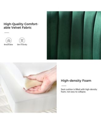 Set of 2  Polyester Velvet Modern Design, Upholstered  Milia Dining Chair