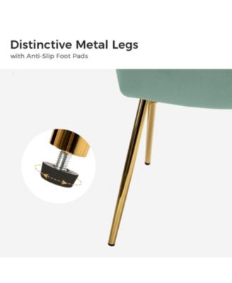 Set of 2  Polyester Velvet Modern Design, Upholstered  Milia Dining Chair