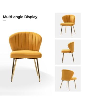 Set of 2  Polyester Velvet Modern Design, Upholstered  Milia Dining Chair