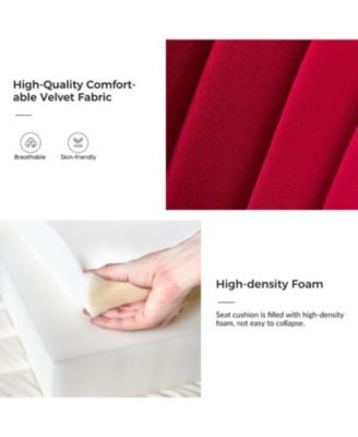 Set of 2  Polyester Velvet Modern Design, Upholstered  Milia Dining Chair