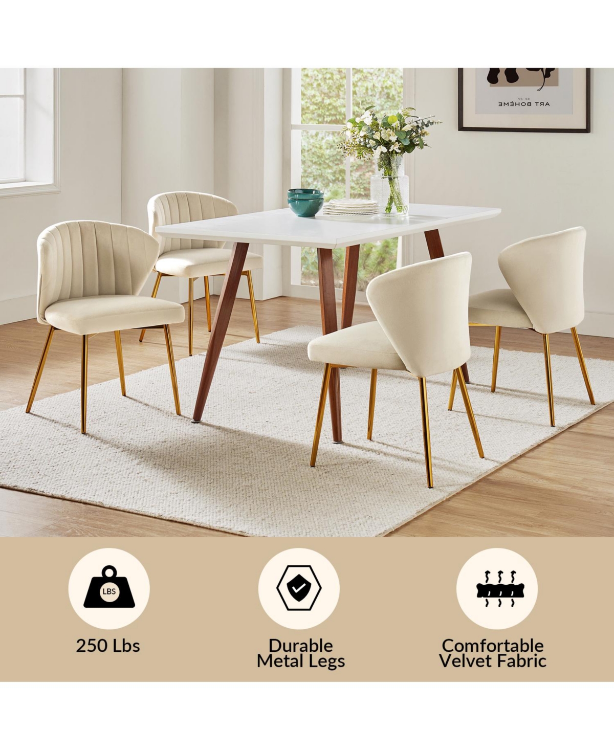 Modern Milia Dining Chair Set of 2