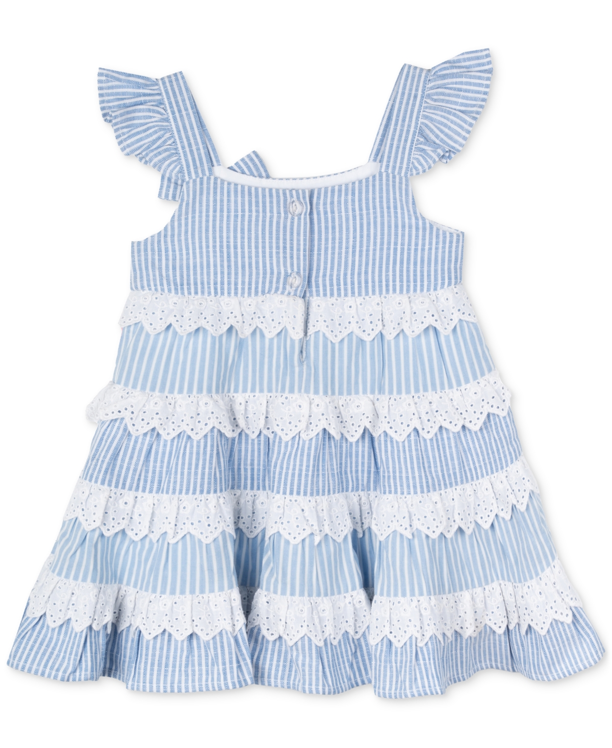 Rare Editions Baby Girls' Striped Yarn-Dyed Dress