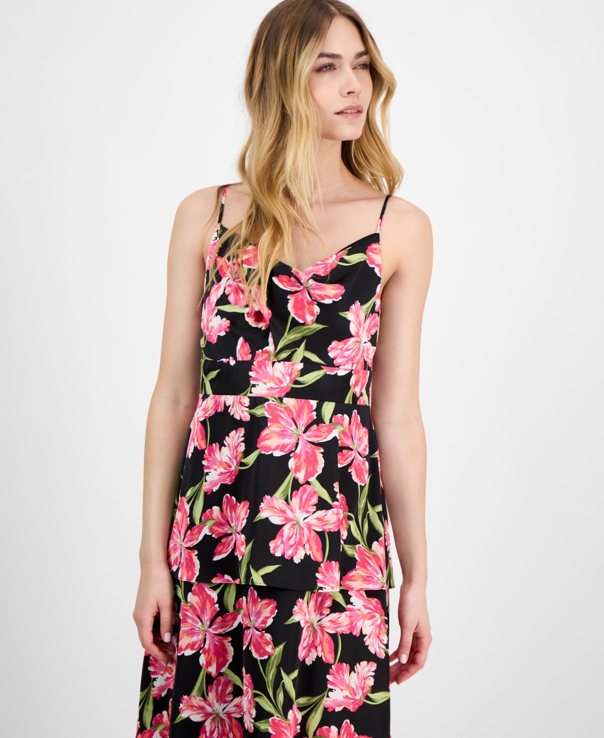 Anne Klein Maxi Dress In Pink