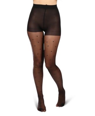 Женские прозрачные нейлоновые колготки MeMoi Mini Heart MTS08502	