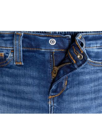 Baby Boys Neutral Straight Fit Jeans With Elastic Back