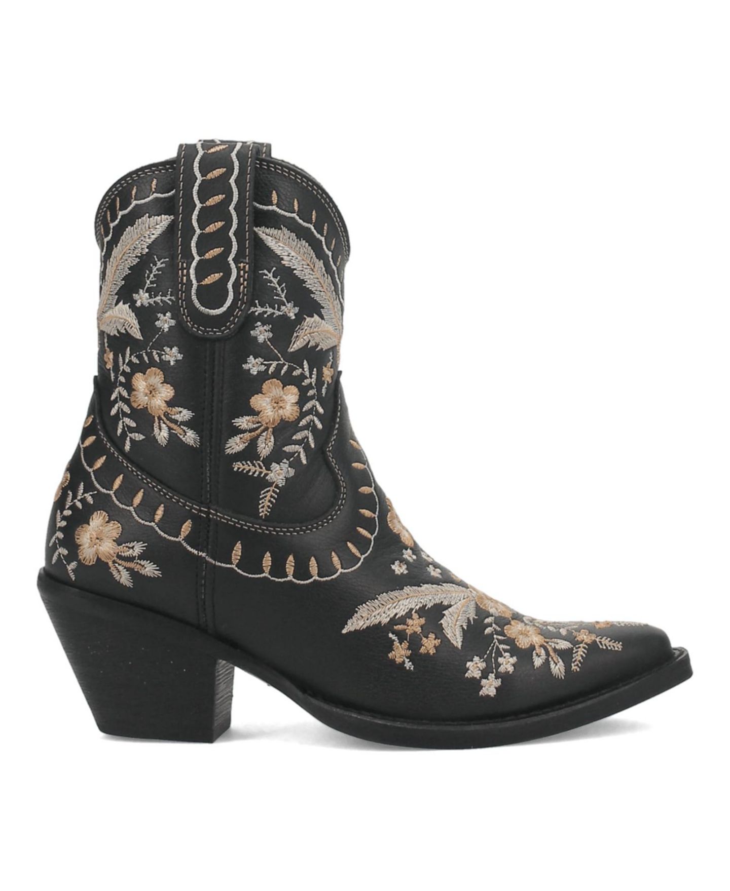 Женские ботинки Dingo Primrose Leather Booties, цвет: Чёрный — фото 2